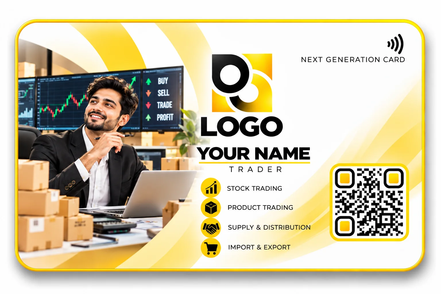 Trader NFC visiting card