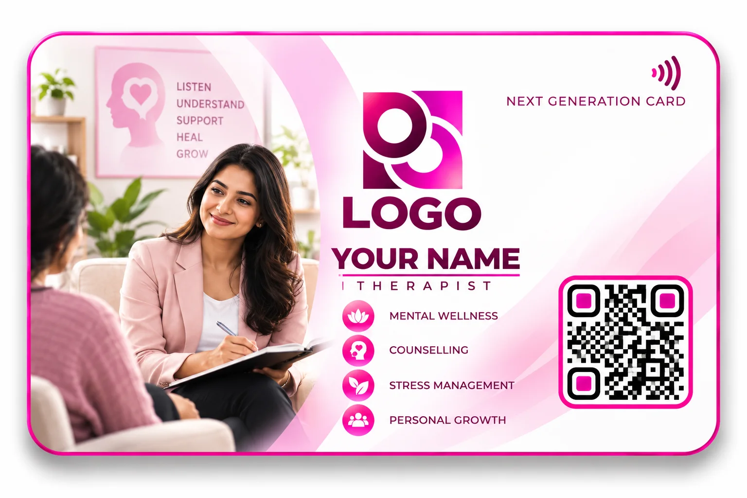 Therapist NFC visiting card