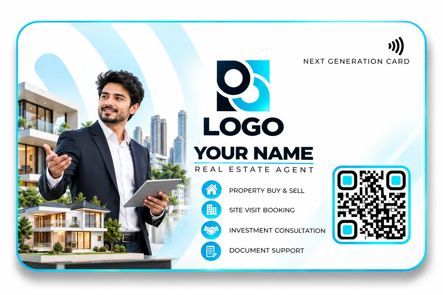 Real Estate Agent NFC visiting card