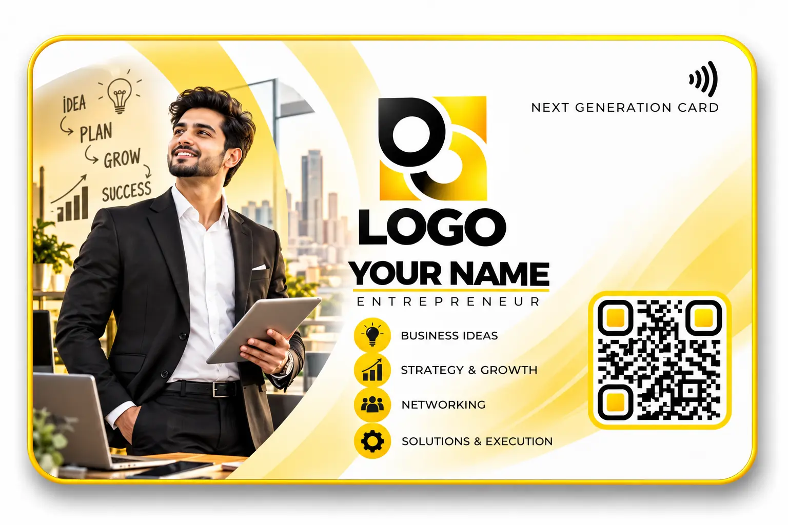 Entrepreneur NFC visiting card