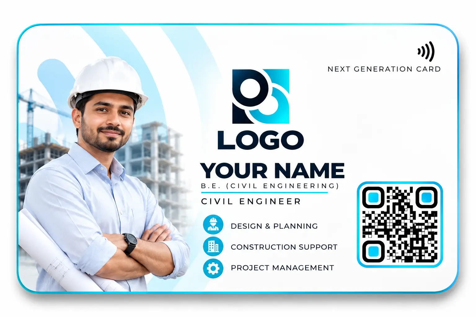 Civil Engineer NFC visiting card